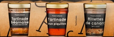 Maison Argaud Coffret 3x100g Verrines Terrine Basque, Canard,tartinade Piquillos