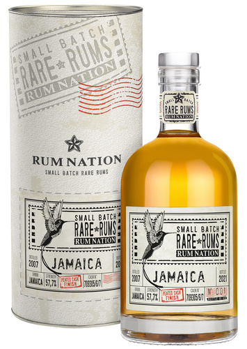 RHUM DE MELASSE JAMAIQUE NATION 2007 JAMAICA PEATED CASK FINISH 57.7% 70CL